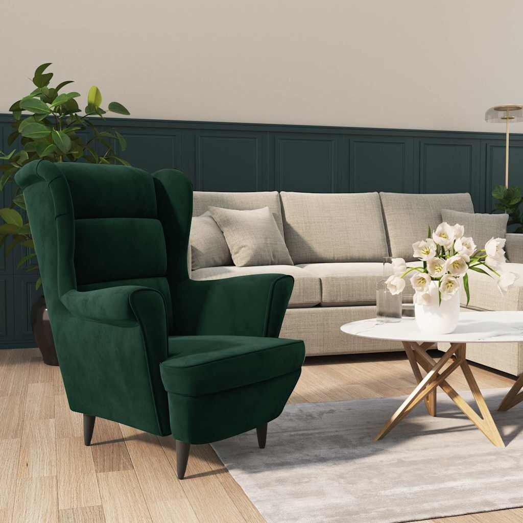 vidaXL Fauteuil Fluweel Donkergroen - 57% Korting!
