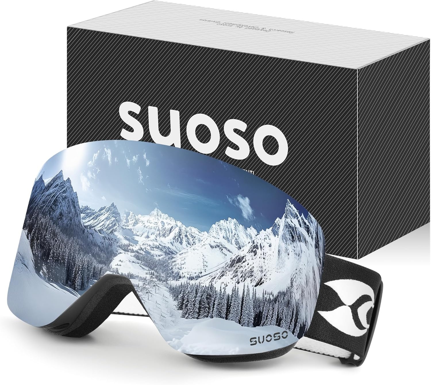 Ski/Snowboardbril OTG - 100% UV, Anti-Condens, -28%