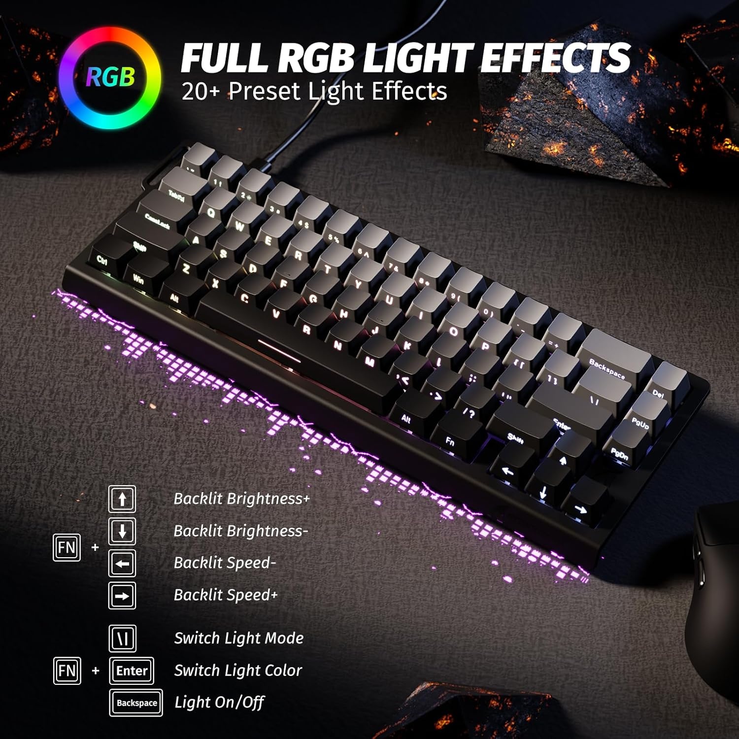 ATTACK SHARK Gaming Toetsenbord - 42% Korting