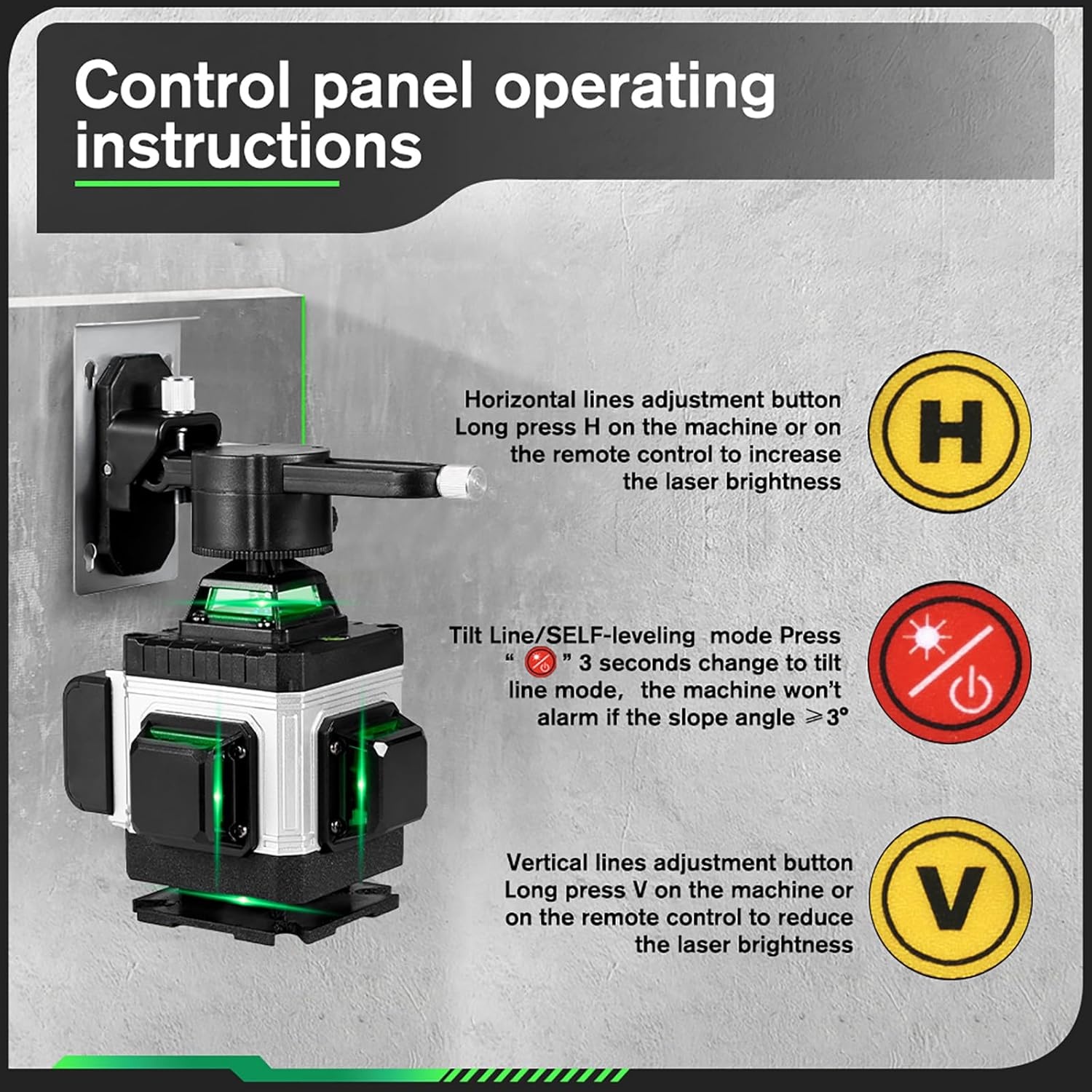 Kruislijnlaser 16 lijnen Groen (28% Korting)