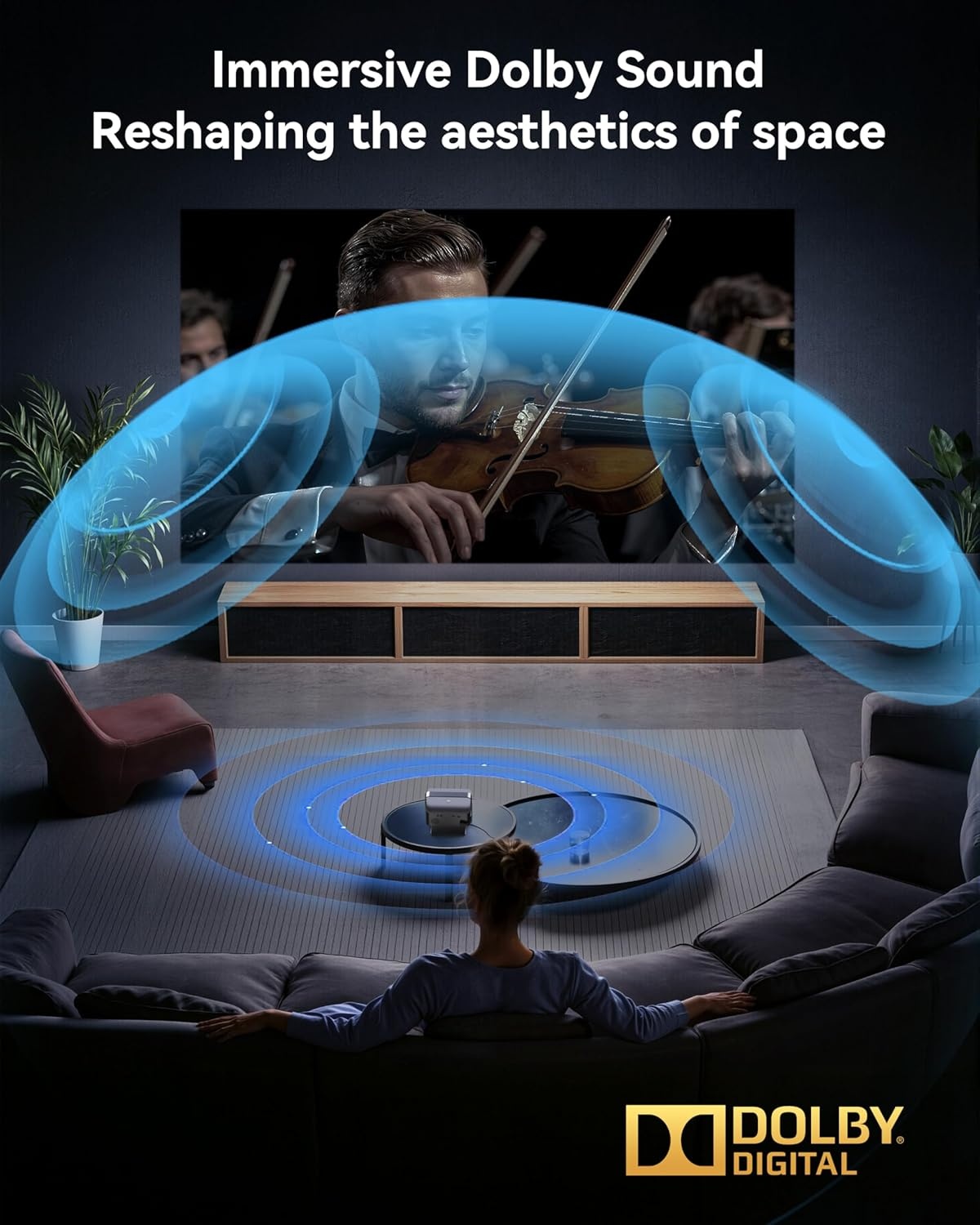 Smart Projector 1080P HD met 30% Korting | Netflix, Wi-Fi 6