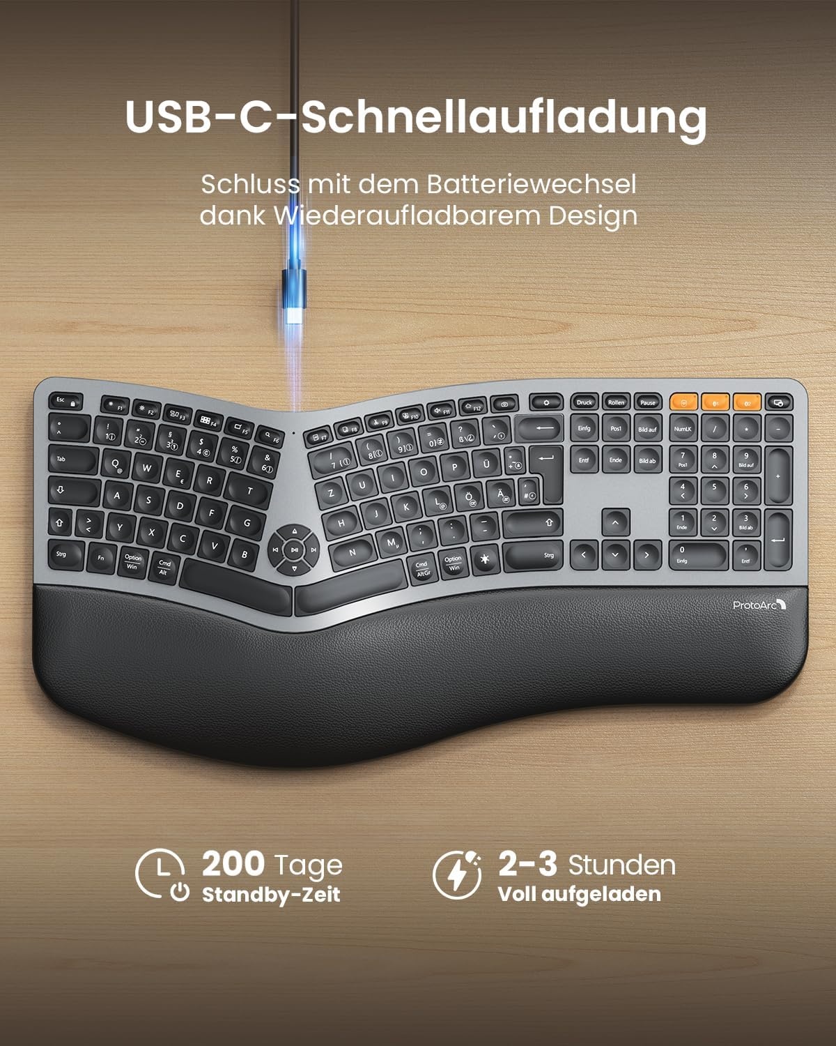 Ergonomisch Splittoetsenbord QWERTZ - 29% Korting!