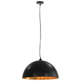 2x VidaXL Halfronde Plafondlampen E27 50cm Zwart/Goud - 57% Korting