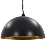 2x VidaXL Halfronde Plafondlampen E27 50cm Zwart/Goud - 57% Korting