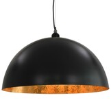 2x VidaXL Halfronde Plafondlampen E27 50cm Zwart/Goud - 57% Korting