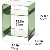 Acryl Bijzettafel Groen (30% Korting) 45x30x58 cm