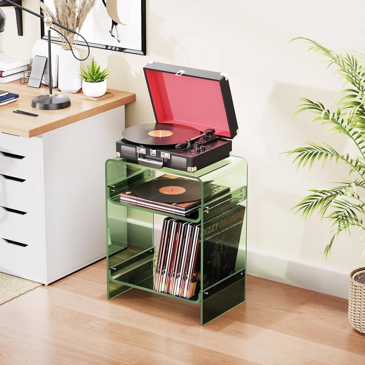 Acryl Bijzettafel Groen (30% Korting) 45x30x58 cm