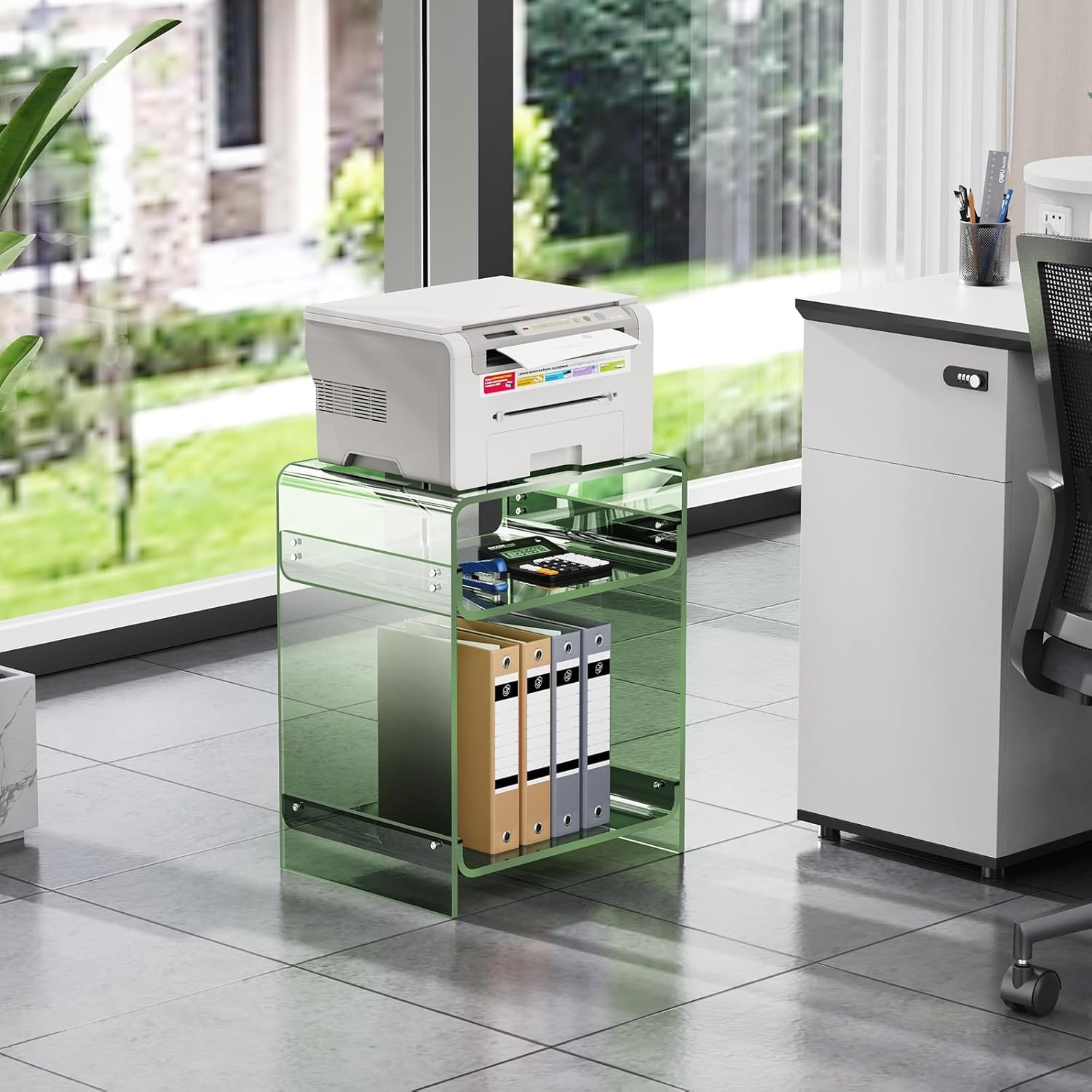 Acryl Bijzettafel Groen (30% Korting) 45x30x58 cm