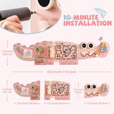 Montessori Krokodil Busy Board - Wandmontage Hout - 36% Korting