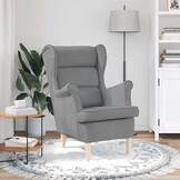 Lichtgrijze Fauteuil (74x84x100 cm) met 61% Korting