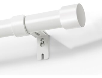 Verstelbare Gordijnroede Wit 76-236 cm (28% Korting)