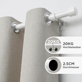 Verstelbare Gordijnroede Wit 76-236 cm (28% Korting)