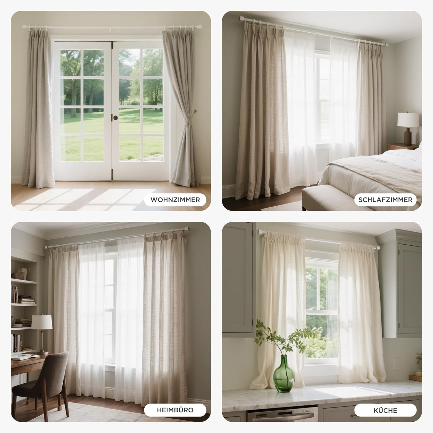 Verstelbare Gordijnroede Wit 76-236 cm (28% Korting)