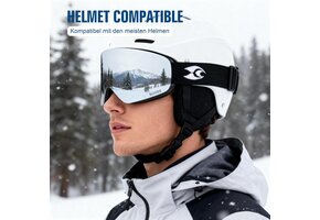 Ski-/Snowboardbril voor brildragers (OTG) | 100% UV | Anti-condens | 74% Korting