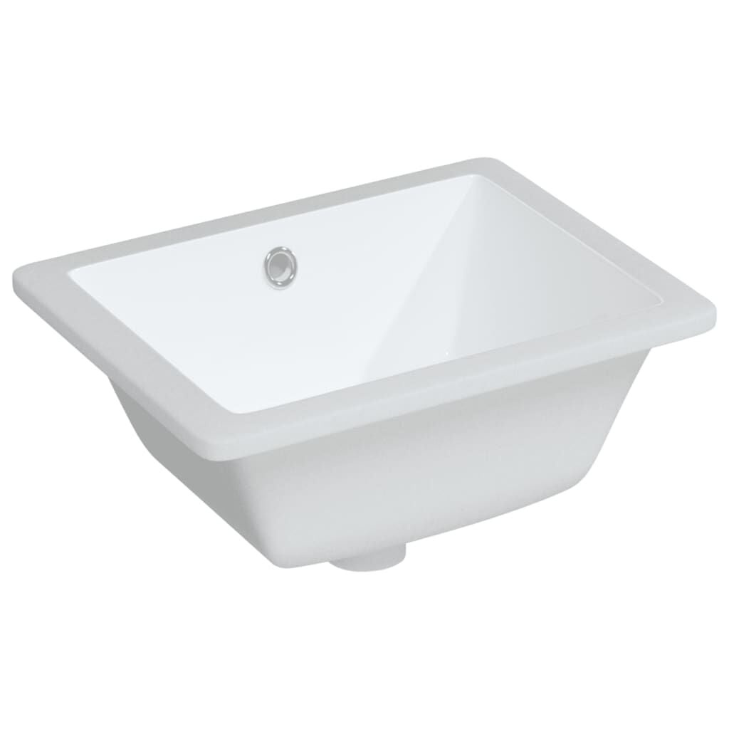 vidaXL Rechthoekige Wastafel Keramiek Wit - 74% Korting!