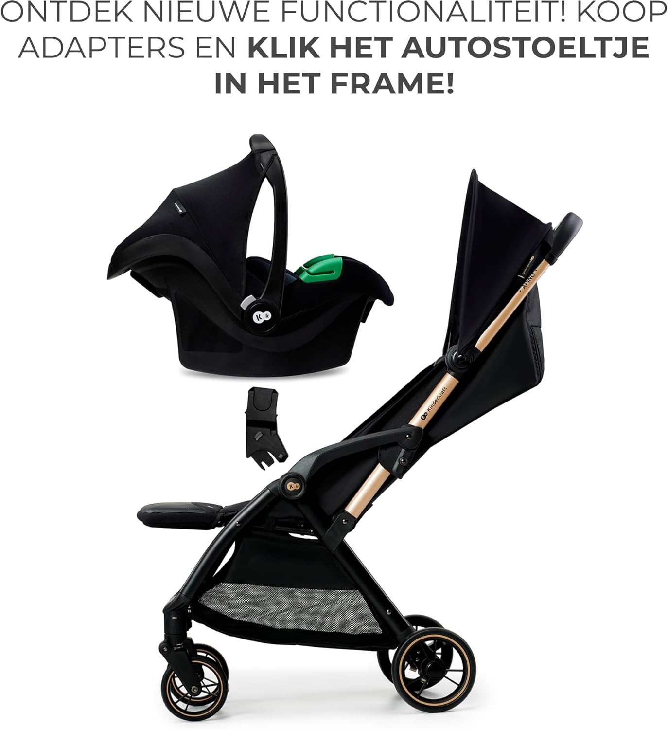 Buggy APINO Inklapbaar - 35% Korting - Grijs