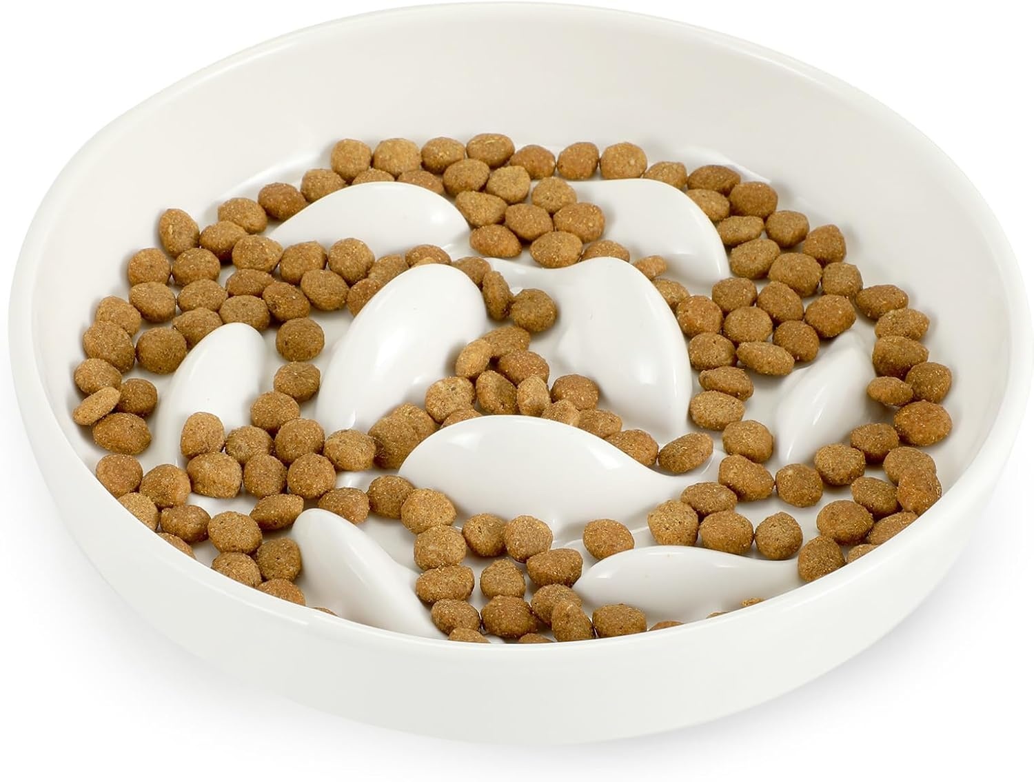 Keramische Slow Feeder Kattenbak met Verhoogde Rand - 27% Korting