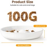 Keramische Slow Feeder Kattenbak met Verhoogde Rand - 27% Korting