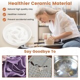 Keramische Slow Feeder Kattenbak met Verhoogde Rand - 27% Korting