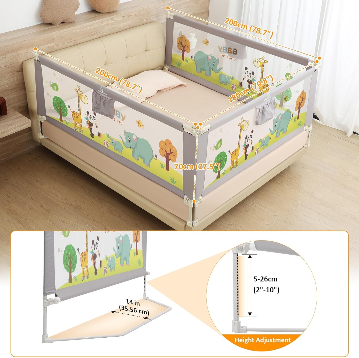 30% Korting: Bedhek Kinderlijk & Baby Valbeveiliging 3-delig