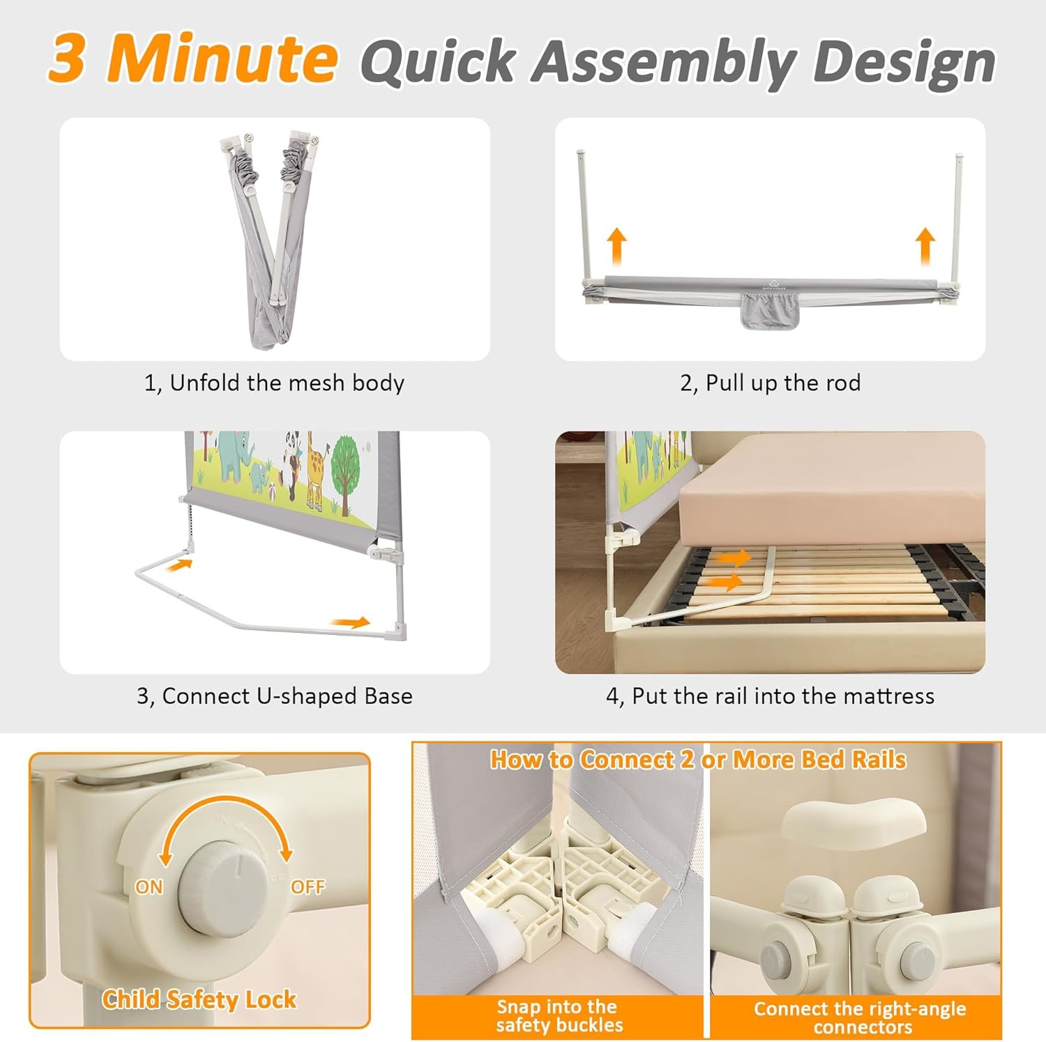 30% Korting: Bedhek Kinderlijk & Baby Valbeveiliging 3-delig