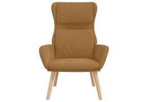 Retrotje: Relaxstoel Fluweel Bruin - 64% Korting!