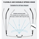 Leesbril Halbrand Metaal met Flexibel Veerscharnier - 76% Korting!