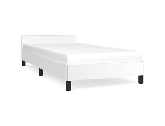 vidaXL Wit Bedframe met Hoofdeinde (100x200cm) - 56% Korting!
