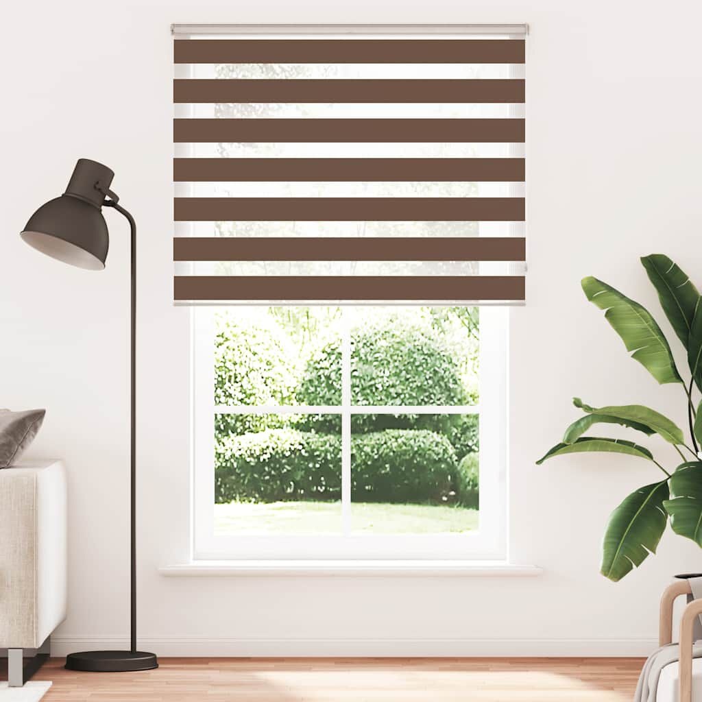 VidaXL Zebra Rolgordijn Bruin - 140x200 cm - 68% Korting