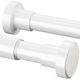 Uitschuifbare Douchegordijnstang Zonder Boren RVS Wit 90-160cm - 35% Korting!