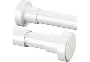 Uitschuifbare Douchegordijn Spanstang RVS Wit 90-160cm (41% Korting)