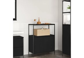 VidaXL Badkamermeubel 62% Korting | Zwart Eiken | 76,5x35x95 cm