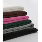 Dames Geribbeld U-Hals Longsleeve Shirt Zwart - 35% Korting