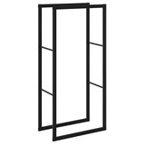 vidaXL Haardhoutrek Staal Zwart 55x30x116 cm - 54% Korting!