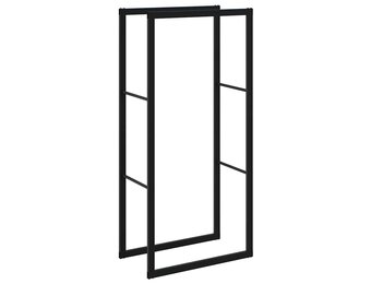 vidaXL Haardhoutrek Staal Zwart 55x30x116 cm - 54% Korting!
