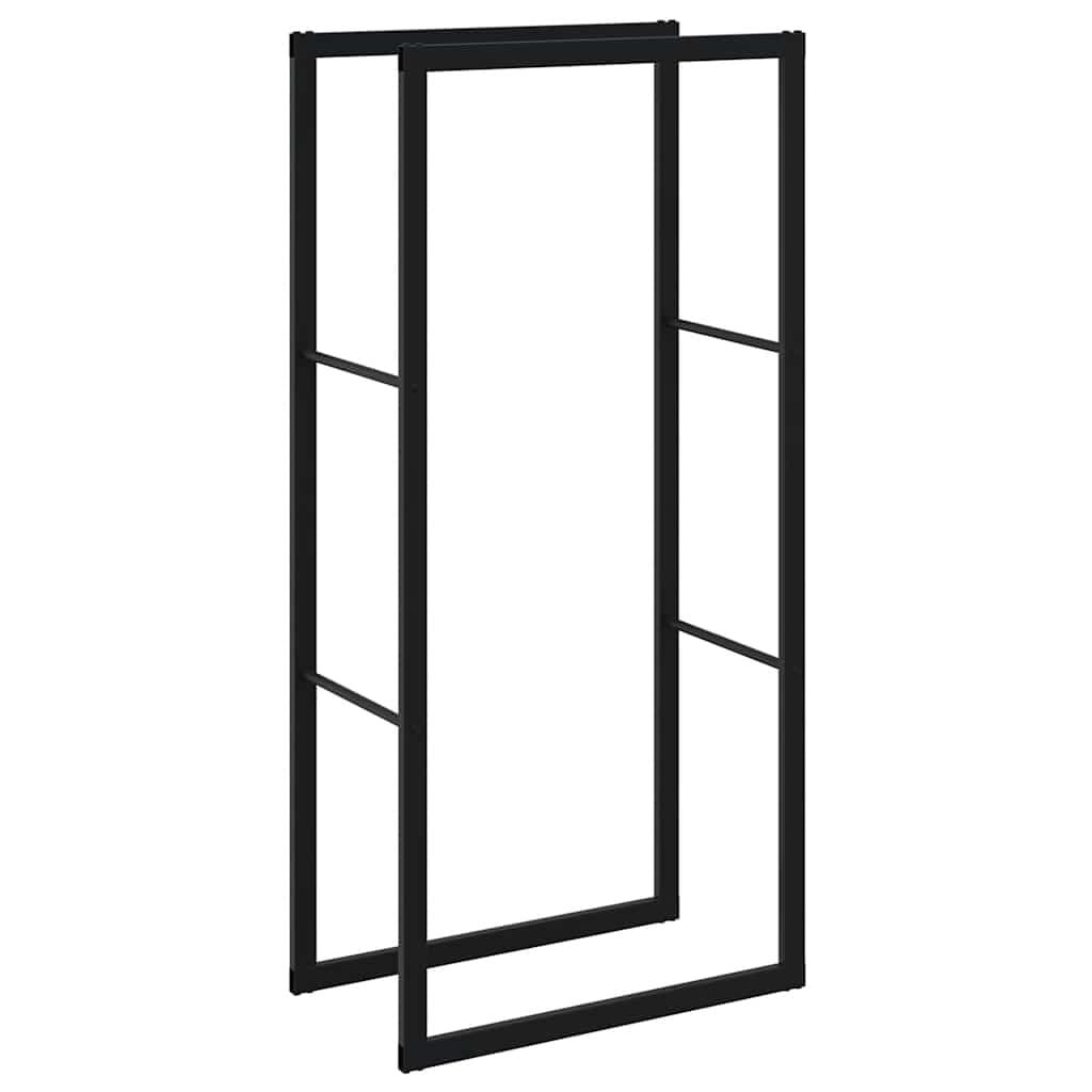 vidaXL Haardhoutrek Staal Zwart 55x30x116 cm - 54% Korting!