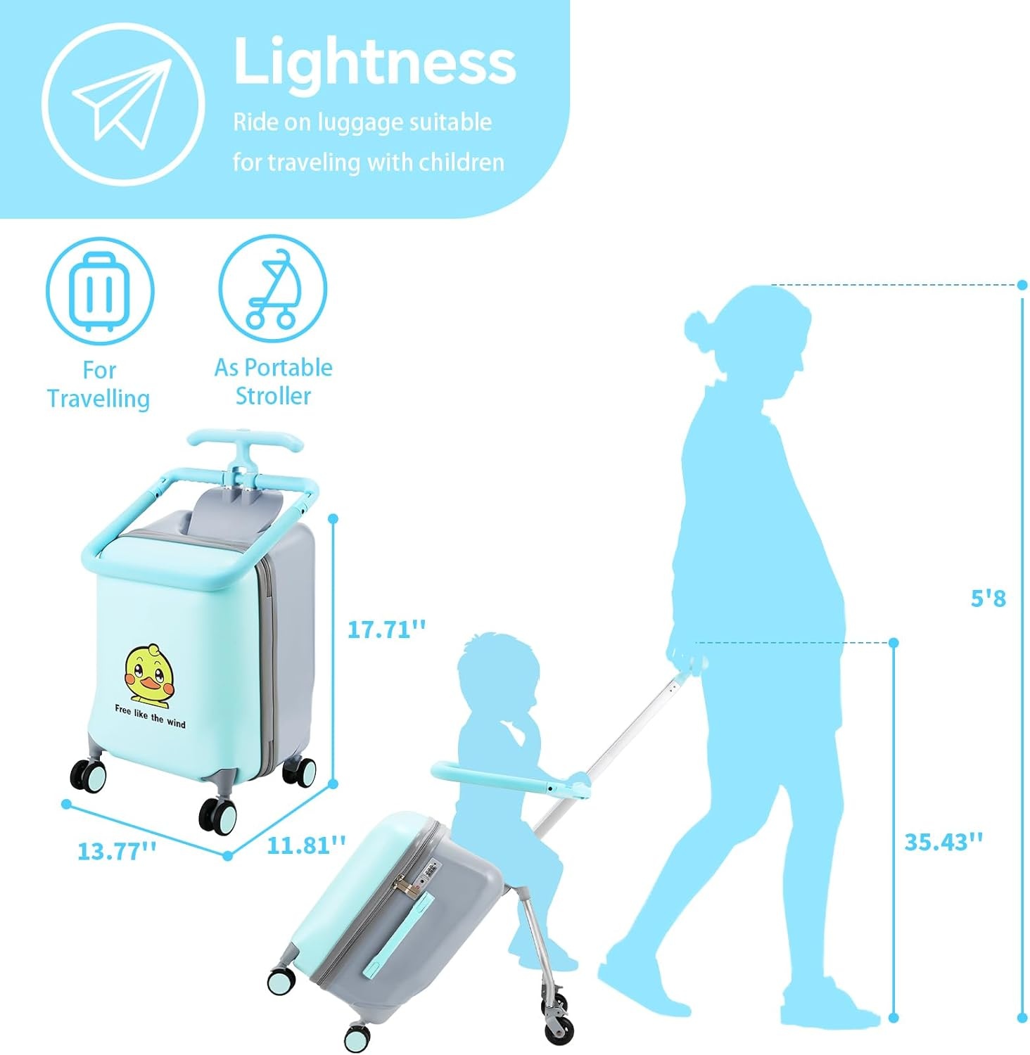 Kinder Meerijdkoffer 2-in-1 - 53% Korting!