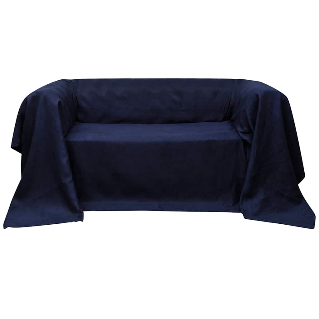 Bankhoes Microsuede Marineblauw 210x280 cm - 55% Korting