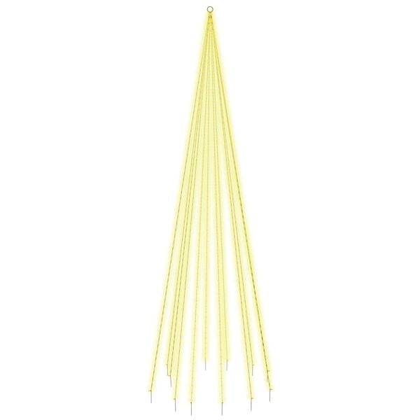 vidaXL Kerstboom Vlaggenmast 732 LED's Warmwit 500 cm - 55% Korting!