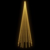 vidaXL Kerstboom Vlaggenmast 732 LED's Warmwit 500 cm - 55% Korting!