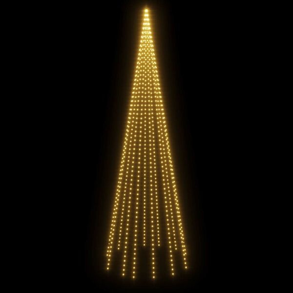 vidaXL Kerstboom Vlaggenmast 732 LED's Warmwit 500 cm - 55% Korting!