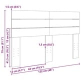 vidaXL Hoofdeinde 120 cm Eikenhout - 60% Korting