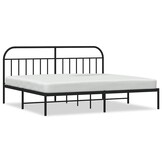 Robuust metalen bedframe met hoofdbord, 193x203 cm - 61% korting!