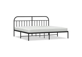 Robuust metalen bedframe met hoofdbord, 193x203 cm - 61% korting!