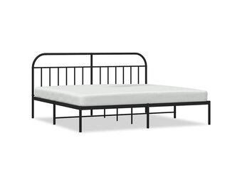 Robuust metalen bedframe met hoofdbord, 193x203 cm - 61% korting!