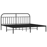 Robuust metalen bedframe met hoofdbord, 193x203 cm - 61% korting!