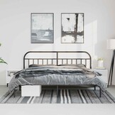 Robuust metalen bedframe met hoofdbord, 193x203 cm - 61% korting!