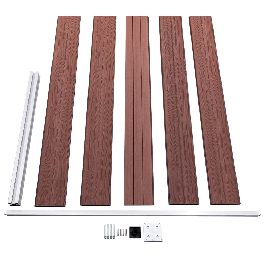 vidaXL Schuttingpaneel 175x105 cm Bruin - 78% Korting