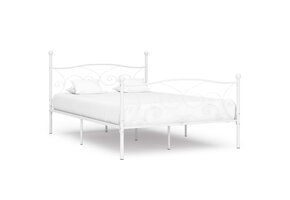 vidaXL Bedframe Metaal Wit 140x200cm - 47% Korting!