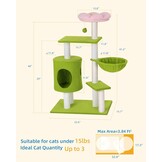 Kattenboom 104cm - Bloemen Design - 35% Korting!